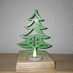 Pohorska 3D Božična Smrekica z Lesenim Podstavkom – Ročno izdelano, Apihiška